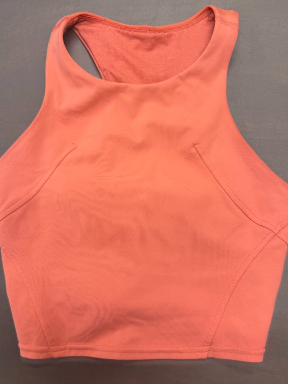 Lululemon Sz 6 Lot Crop Tank, Crop Pink Stripe Legging, Black Tank & Biker Short - Picture 2 of 10